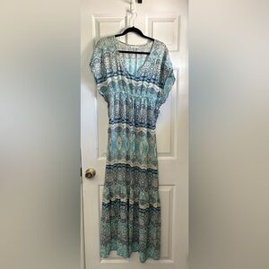 O'Neill Blue and Cream Patterned Coverup